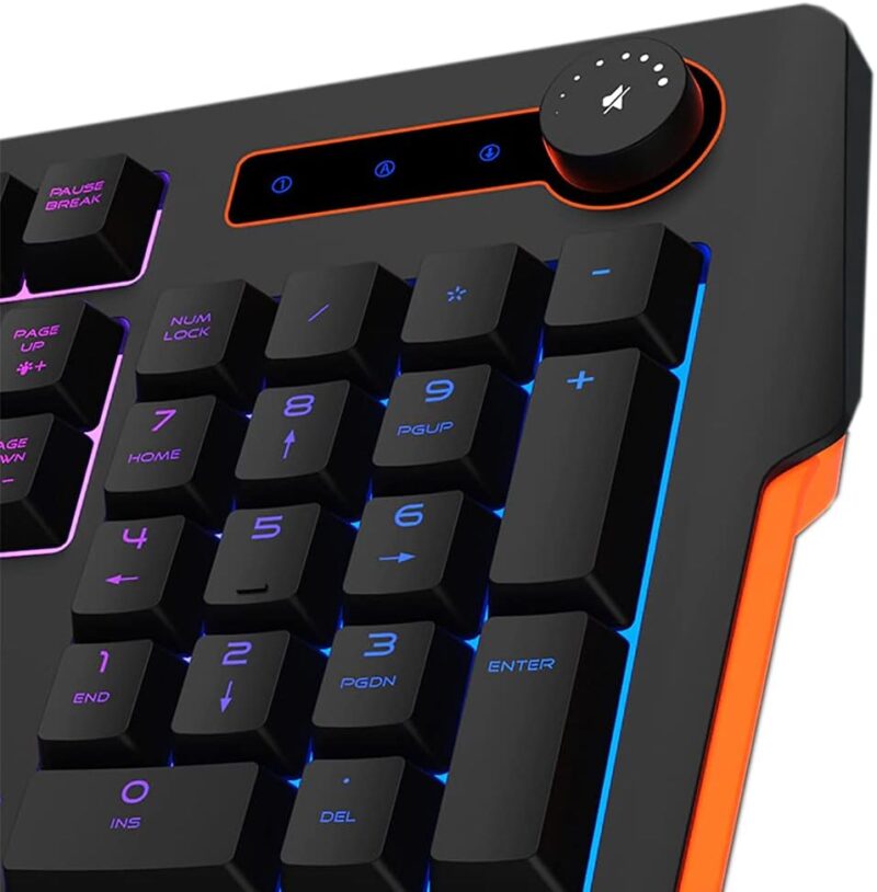 ECVV Gaming Keyboard with LED backlight RGB Magnetic Wrist Rest Keyboard for Gaming K9520