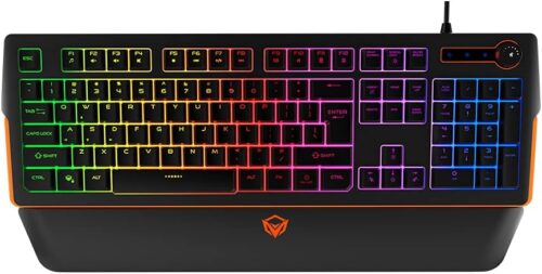 ECVV Gaming Keyboard with LED backlight RGB Magnetic Wrist Rest Keyboard for Gaming K9520