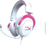 HyperX Cloud II - Gaming Headset, 7.1 Virtual Surround Sound, Memory Foam Ear Pads, Durable Aluminum Frame, Detachable Microphone, Works with PC, PS5, PS4 – White/Pink