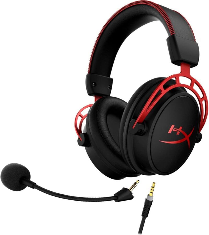 HyperX Cloud Alpha Gaming Headset - Dual Chamber Drivers - Award Winning Comfort - Durable Aluminum Frame - Detachable Microphone - Works with PC, PS4, PS4 PRO, Xbox One, Xbox One S (HX-HSCA-RD/AM)