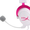 HyperX Cloud II - Gaming Headset, 7.1 Virtual Surround Sound, Memory Foam Ear Pads, Durable Aluminum Frame, Detachable Microphone, Works with PC, PS5, PS4 – White/Pink