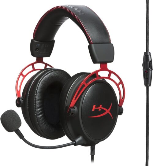 HyperX Cloud Alpha Gaming Headset - Dual Chamber Drivers - Award Winning Comfort - Durable Aluminum Frame - Detachable Microphone - Works with PC, PS4, PS4 PRO, Xbox One, Xbox One S (HX-HSCA-RD/AM)