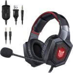 Gaming Headset - Stereo K8 Gaming Headset For PS4 Xbox One, Noise Cancelling Mic Over Ears Gaming Headphones With Microphone For Playstation 4 Laptop Smartphones And PC