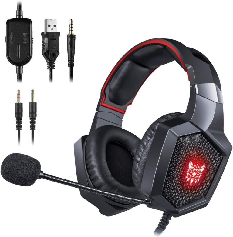 Gaming Headset - Stereo K8 Gaming Headset For PS4 Xbox One, Noise Cancelling Mic Over Ears Gaming Headphones With Microphone For Playstation 4 Laptop Smartphones And PC