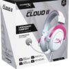 HyperX Cloud II - Gaming Headset, 7.1 Virtual Surround Sound, Memory Foam Ear Pads, Durable Aluminum Frame, Detachable Microphone, Works with PC, PS5, PS4 – White/Pink