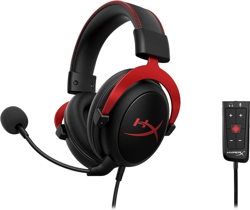 HyperX Cloud II Gaming Headset for PC & PS4 & Xbox One, Nintendo Switch - Red (KHX-HSCP-RD) 17 x 12 x 7 cm, Wired