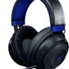 Razer Kraken Gaming Headset: Lightweight Aluminum Frame - Retractable Noise Isolating Microphone - for PC, PS4, PS5, Switch, Xbox One, Xbox Series X & S, Mobile - 3.5 mm Headphone Jack - Black/Blue