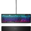 SteelSeries USB Apex 5 Hybrid Mechanical Gaming Keyboard – Per-Key RGB Illumination – Aircraft Grade Aluminum Alloy Frame – OLED Smart Display (Hybrid Blue Switch)