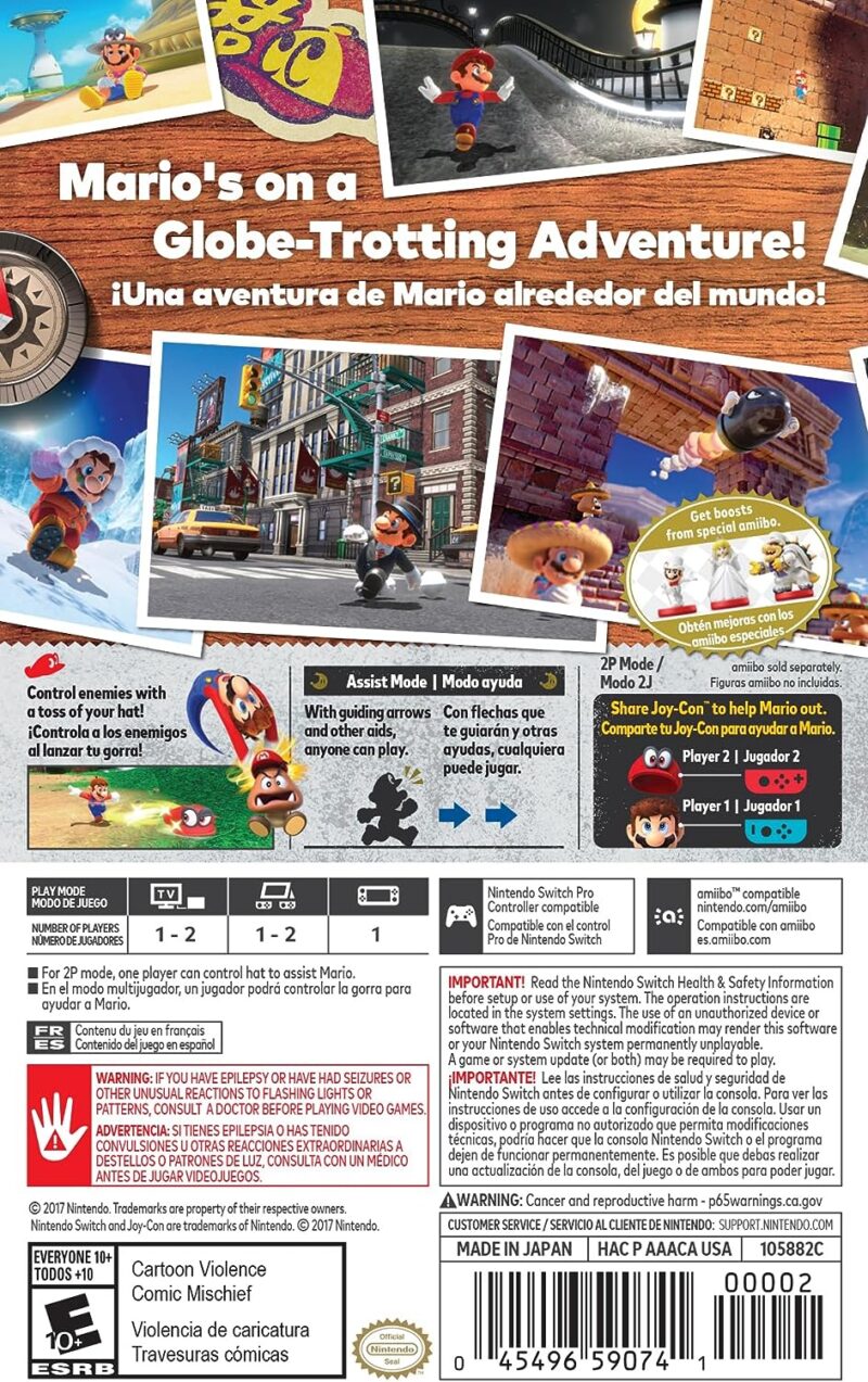 Super Mario Odyssey For Nintendo Switch