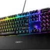 SteelSeries USB Apex 5 Hybrid Mechanical Gaming Keyboard – Per-Key RGB Illumination – Aircraft Grade Aluminum Alloy Frame – OLED Smart Display (Hybrid Blue Switch)