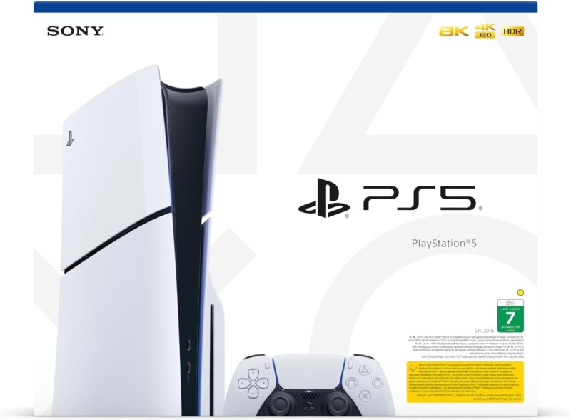 PlayStation 5 Disc Console (New 2023 Slim Model )- UAE Version, 1 Year Manufacturer Warranty