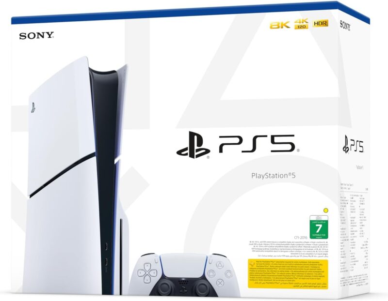 PlayStation 5 Disc Console (New 2023 Slim Model )- UAE Version, 1 Year Manufacturer Warranty